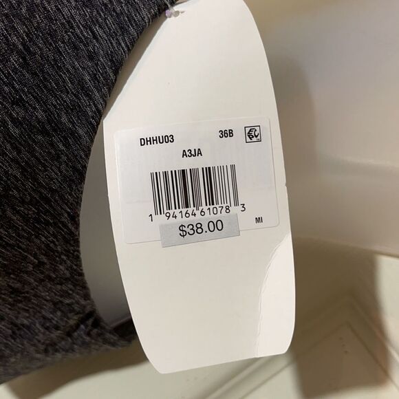 Hanes Cool Comfort Ultimate Tee Shirt Bra Dark Gray 36B NWT - Picture 7 of 14